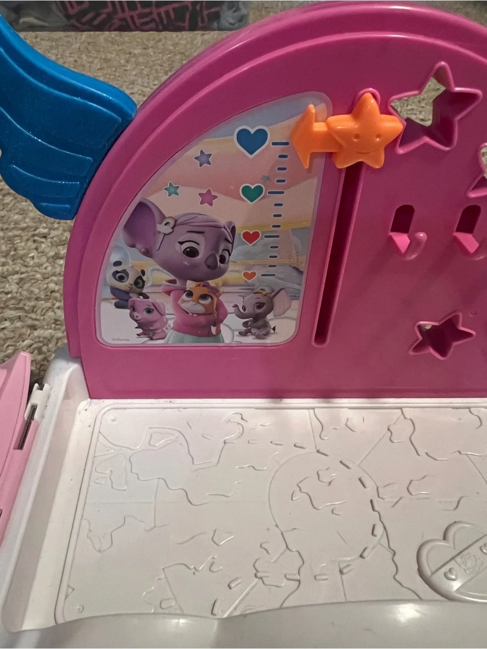 T.O.T.S Pink Playstage with Blue Glitter Wings and White Cloud Base